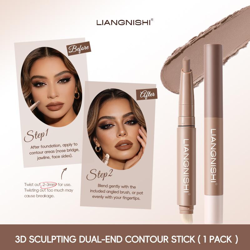 LIANGNISHI Double-Ended Contour Stick Highlighting Concealer Long-Lasting Makeup