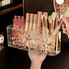 Clear Cosmetic Storage Box, 1pc 3 Slot Makeup Organizer, Eyeliners Eyebrow Pencil Display Case, Pencil Holder For Desk Dresser