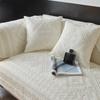 Cross Embroidered Nordic Pure Cotton Sofa Mat Modern Minimalist Anti Slip All-season Universal Sofa Towel Water Washed Cotton Sofa Cover