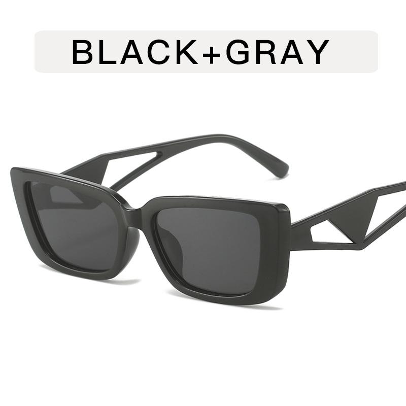 Vintage Retro Style Sunglasses Men Rectangle Shape Hollow Out Leg Sun Glasses Women European American Style Female Sunglass