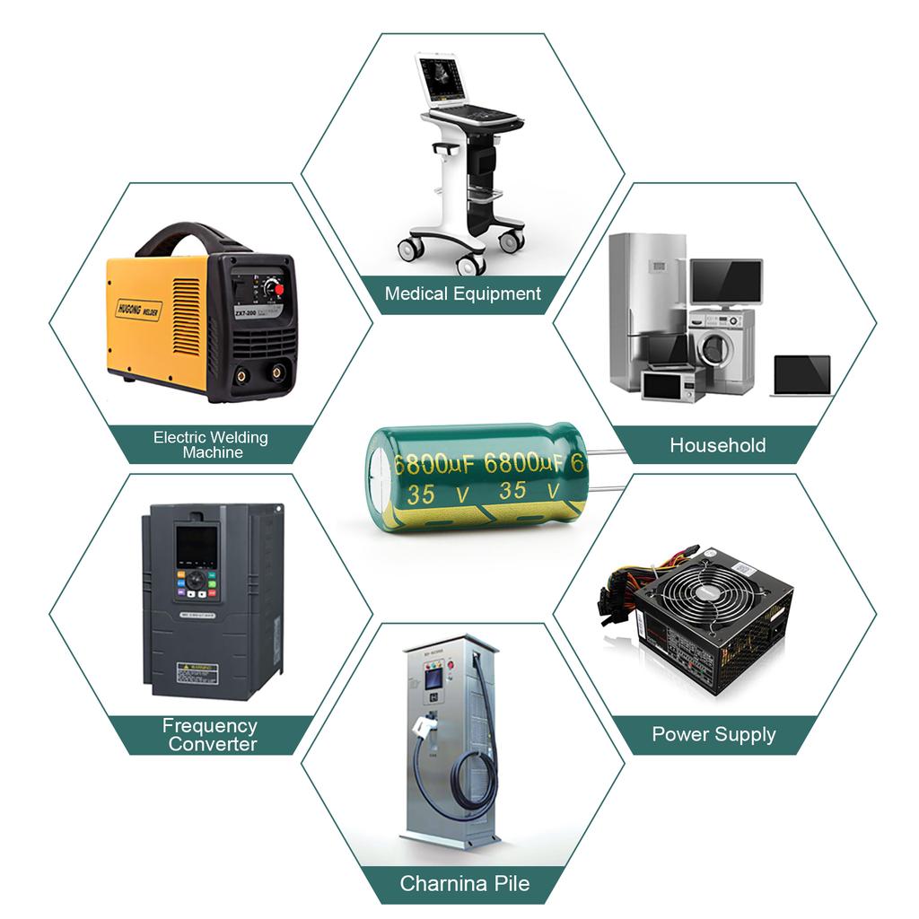 Алюминиевый электролитический конденсатор 35 В 47 мкФ 100 мкФ 220 мкФ 330 мкФ 470 мкФ 3300 мкФ высокочастотные конденсаторы с низким ESR DIY 2000 часов длительный срок службы