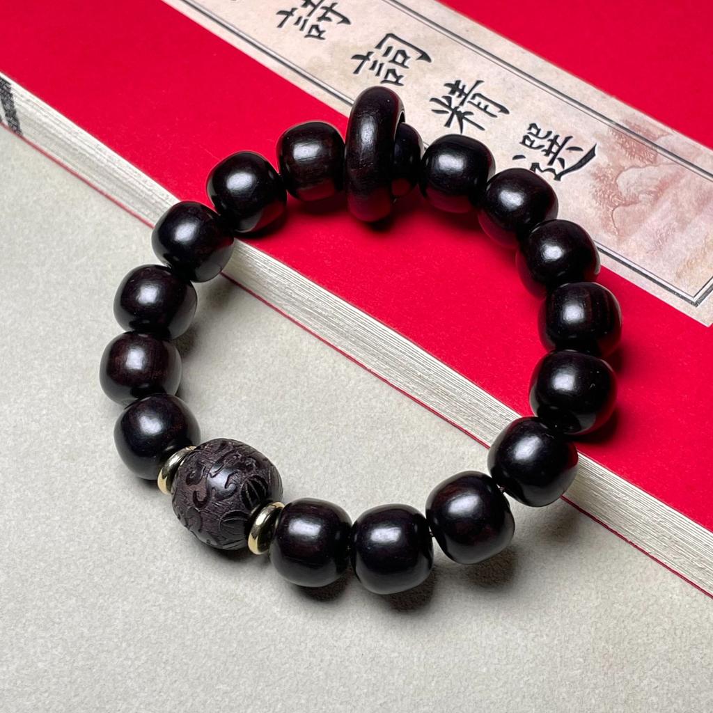 Зеленый сандал, бамбук, светящееся беговое кольцо «Вечная ночь», женский браслет, красный сандал, кровавый сандал, маленький браслет из сандалового дерева для Барби