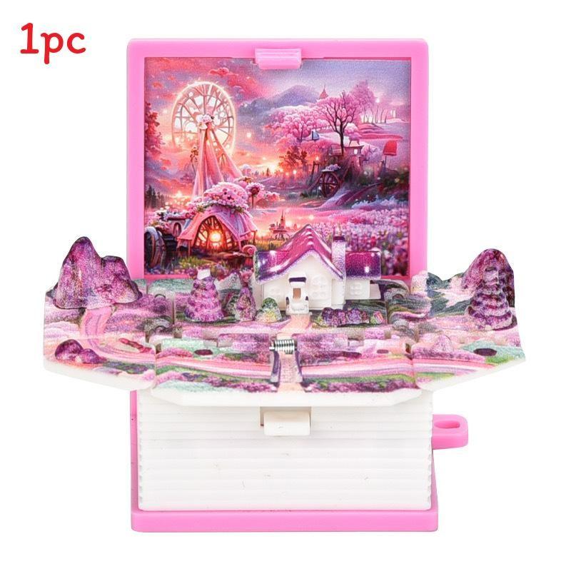 Брелок-брелок 3D Pop-Up Puzzle Book с сценой крепости для снятия стресса и в качестве креативного подарка