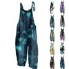 Women's Jumpsuit Print Casual Loose Vintage Shoulder Strap Cotton Linen