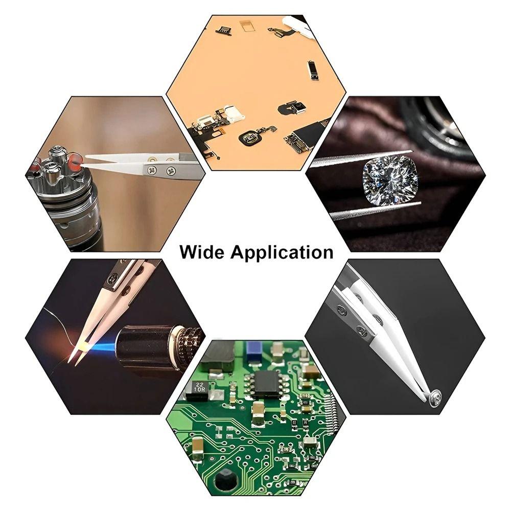 1 шт. Обратный керамический пинцет Кислотостойкий Изоляционный пинцет Электронный паяльный пинцет