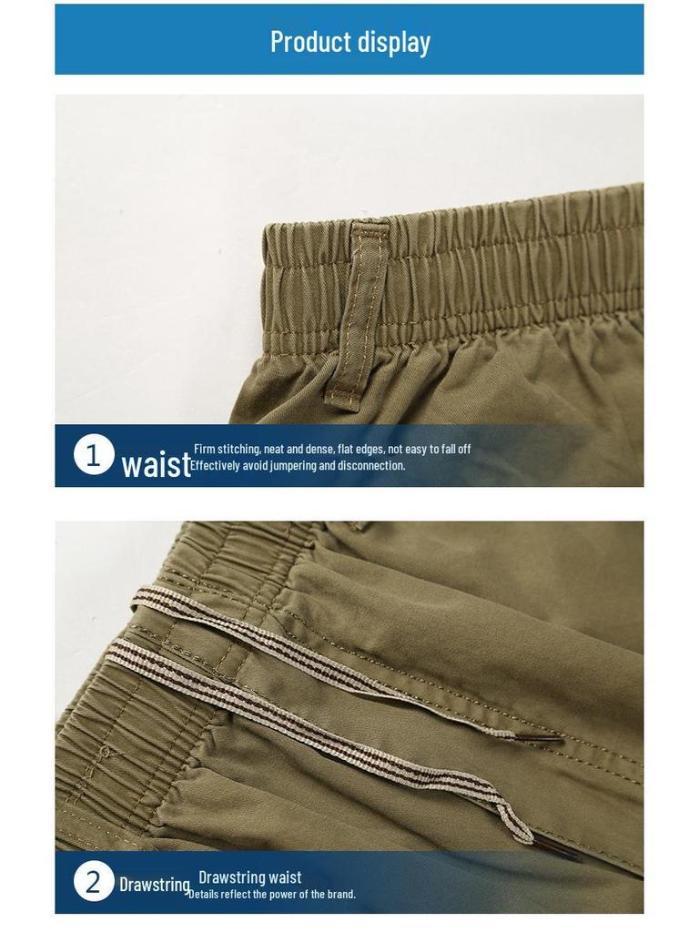 Мужские повседневные спортивные брюки больших размеров из чистого хлопка