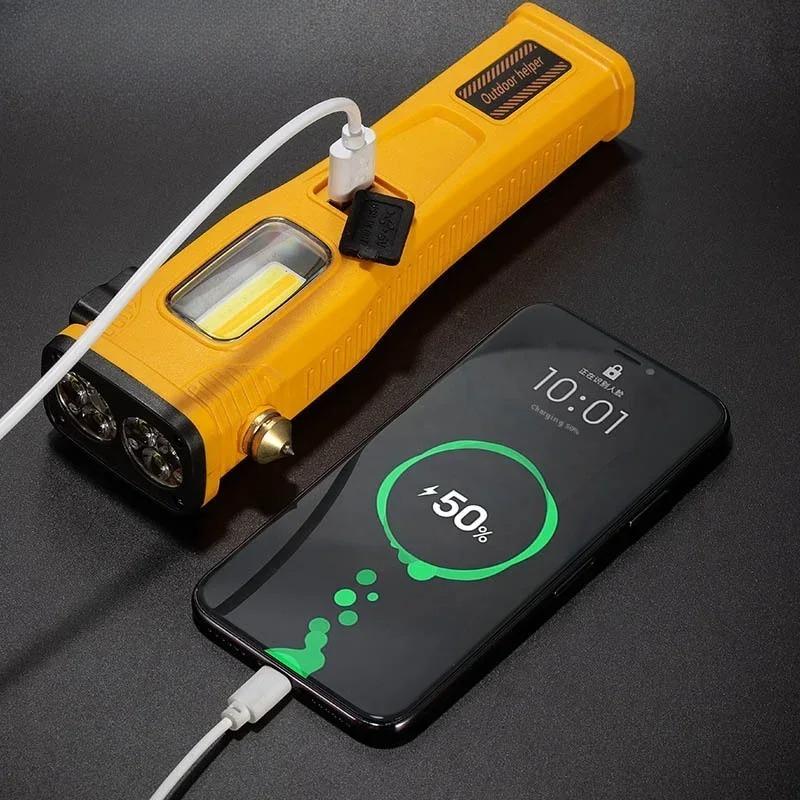 9900 лм Мощный светодиодный фонарь Дисплей заряда батареи USB-перезаряжаемый Фонарь-факел Наружный кемпинг Рыбалка Фонарь W5217