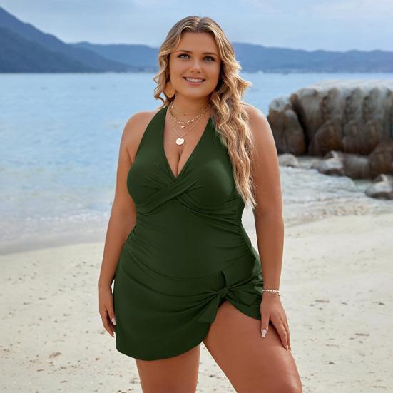 Слитный купальник халтер без спины с высокой талией, регулируемыми бретелями, съемными вкладышами, монокини, цветной пэчворк