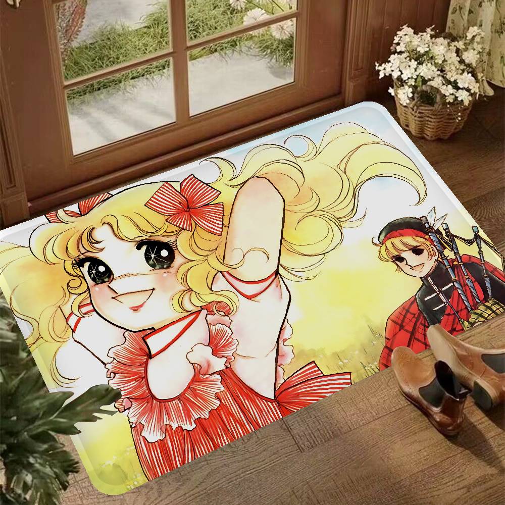 Anime Manga Candy Bathroom Mat Anti-slip Absorb Water Long Strip Cushion Bedroon Mat Welcome Doormat