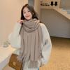 Women'S Thick Warm Solid Color Scarf Autumn And Winter New Style Cashmere Scarf Versatile Wool Scarf