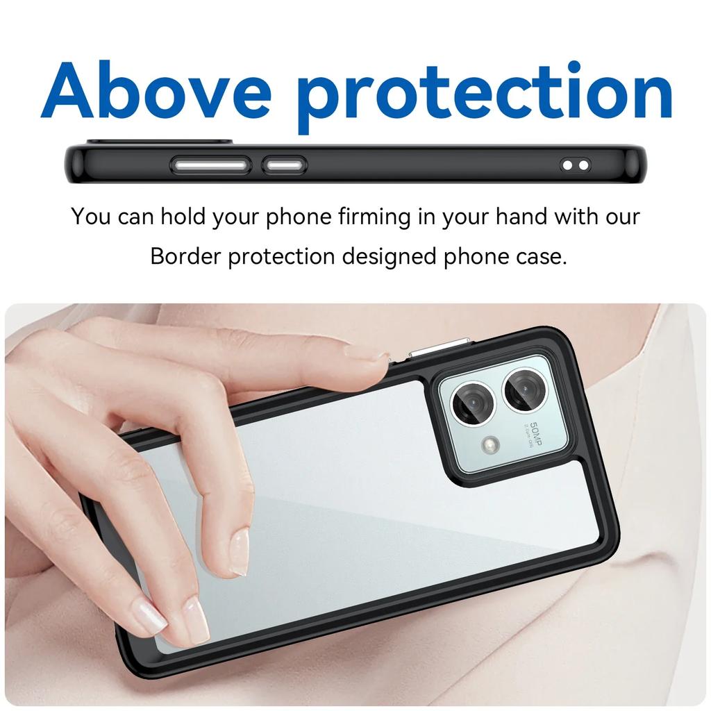 Цветной чехол из ТПУ для Motorola G75 G55 G35 G85 E14 G04S G14 G24 G34 G54 G84 защитный чехол противоударный прозрачный корпус корпуса Funda