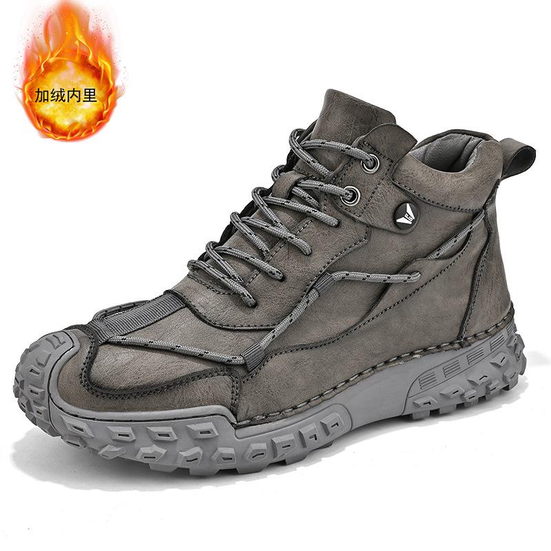 Внешняя торговля всесезонная мужская обувь из хлопка большого размера для осени и зимы, модная обувь для отдыха на открытом воздухе, мужские ботинки из хлопка 2025 года, повседневная обувь