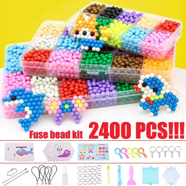 2400pcs DIY Fuse Bead Plastic Perler Beads Toys Funny For Kid DIY Crafts Gift