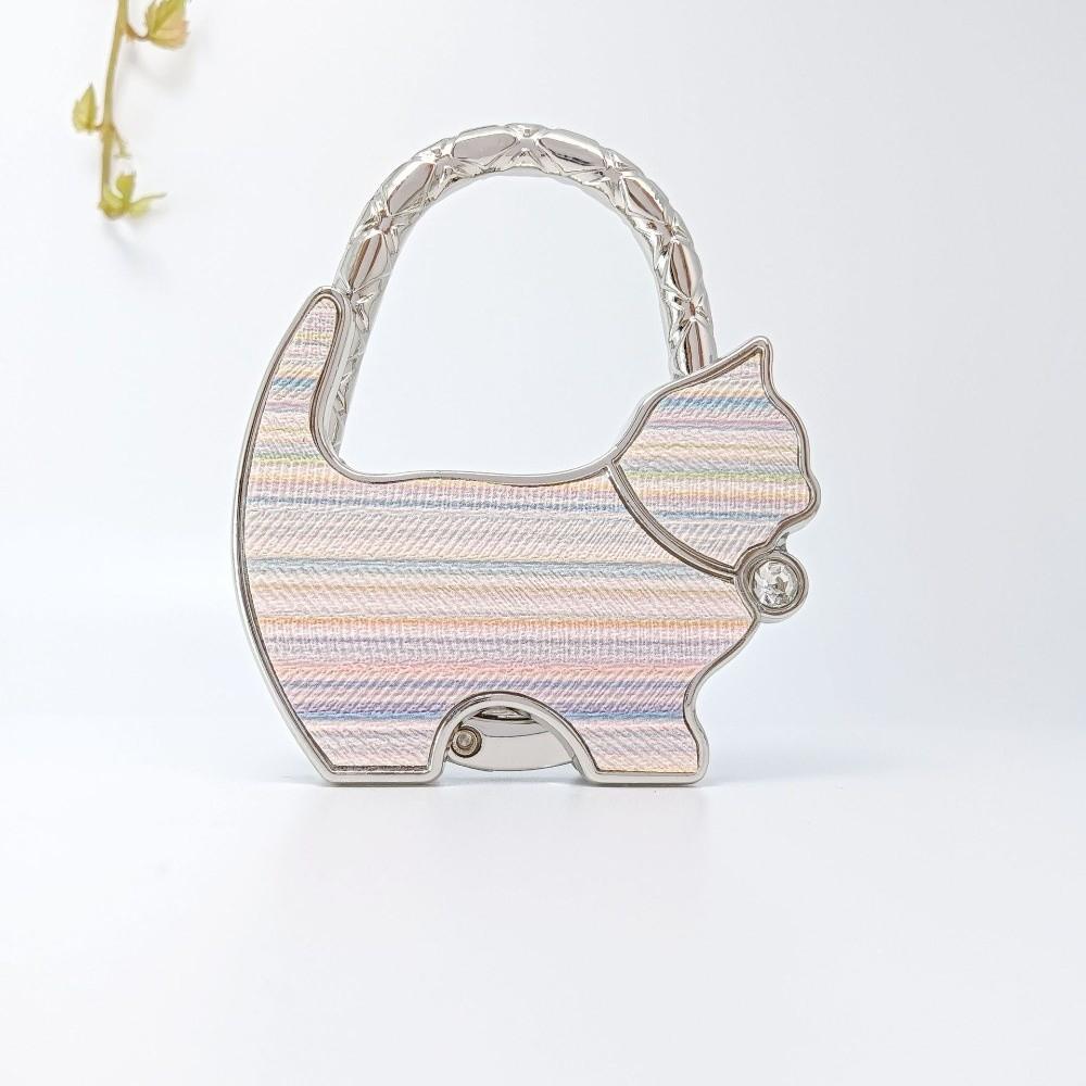 Милая форма Кошка Крючок для сумки Прекрасный дизайн Складной Складной Крючок для сумки Портативный Материал сплава Крючок для края стола Домашнее украшение