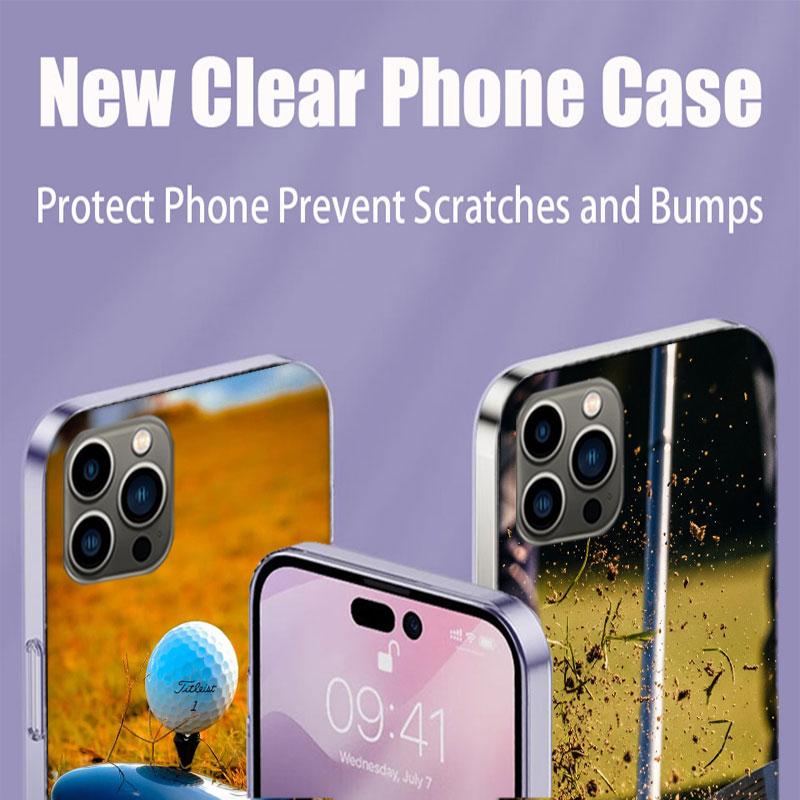 Golf Clubs and Splashing Balls Phone Case For Iphone 17 Air 15 Pro 14 Plus 16 Pro Max 17E 16E 12 13 Mini 11 Cover Cute Fundas