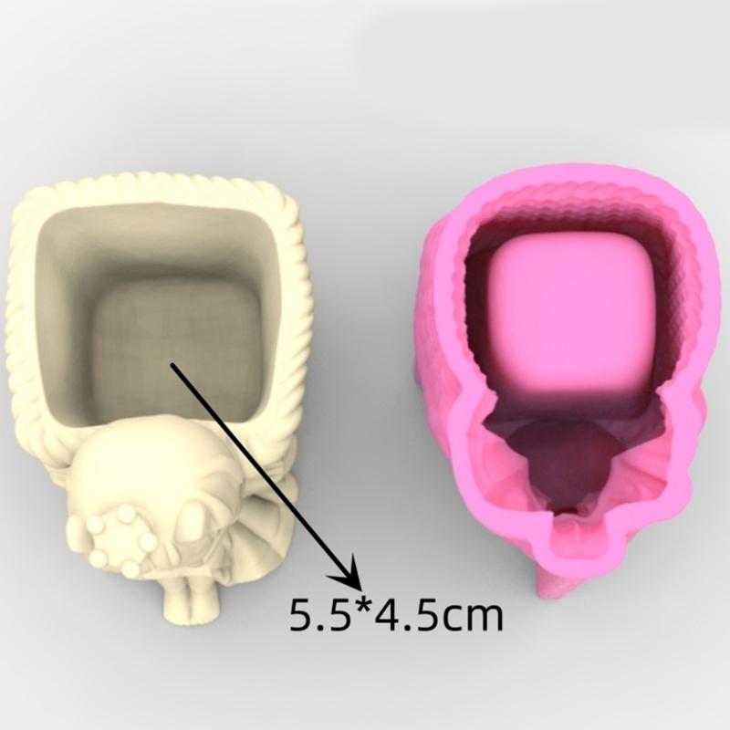 Силиконовая форма для цветочного горшка 3D Ангел Девочка Суккулент Бетонная форма DIY Поделка Форма для смолы Эпоксидная форма DIY Держатель для ручек Декор