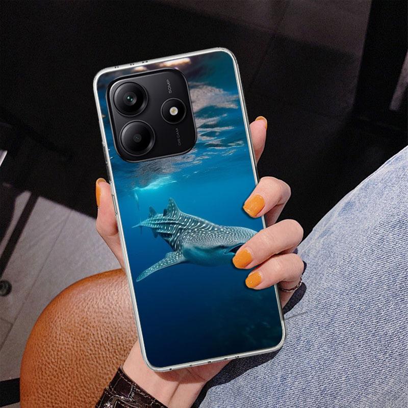 Чехол для телефона Ocean Whale Shark Phnoe Case для Phnoe Case для Xiaomi Redmi Note 15 14 14S 13 Pro Plus 12 12S 11S 11E 10S 10 11T 5G Уникальный чехол