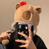 Шапка-пуловер Милая шапка капибары Мультяшная плюшевая шапка Милые животные Ушки Шапки-бини Зима Осень