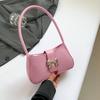 Casual Texture Butterfly Decorative Bag Women's 2025 New Trendy Fashion Simple Solid Color Foreign Style Single Shoulder Armpit Baguette
