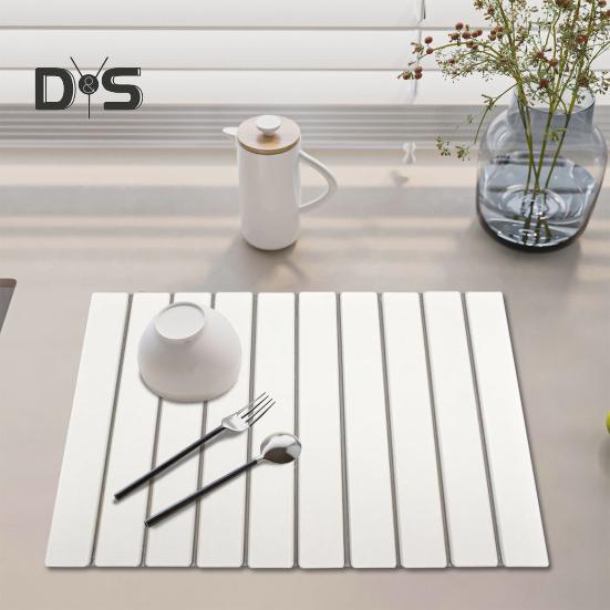 Коврик для сушки кухонной столешницы, быстросохнущий, водопоглощающий коврик из диатомита, складная тарелка, миска, держатель для бутылок, стаканов, коврик из диатомита