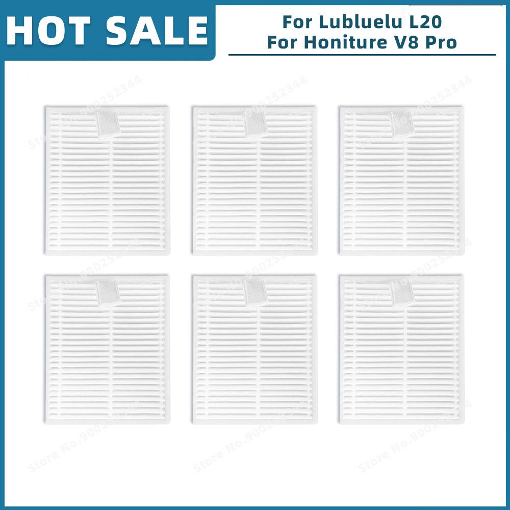 Compatible For ( Lubluelu L20 / Honiture V8 Pro / Airzeen V8 Pro ) Spare Parts Accessories Filter Main Side Brush Mop Cloth