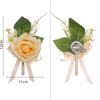 Elegant Artificial Rose Boutonniere Corsage with Delicate Craftsmanship Floral Brooch for Formal Gatherings Party