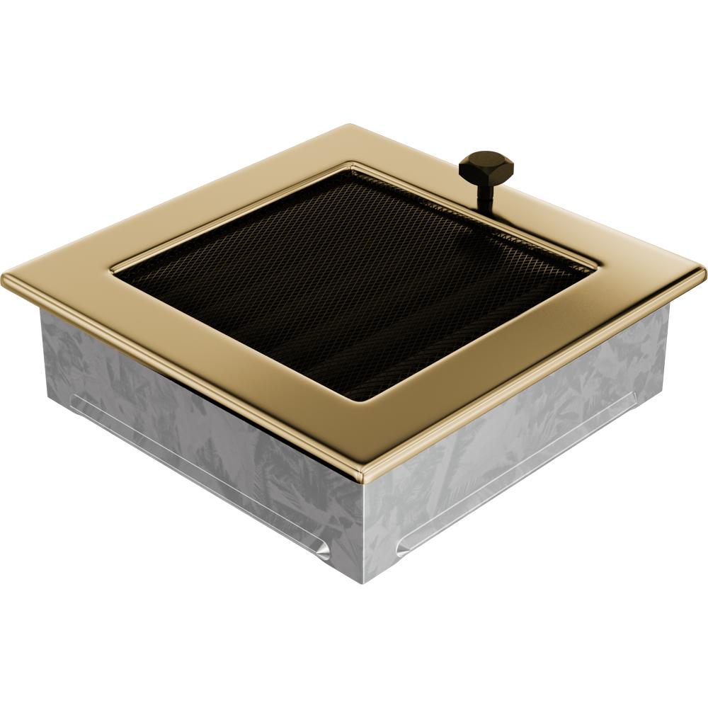 Вентиляционная крышка 17x17 позолоченная с жалюзи