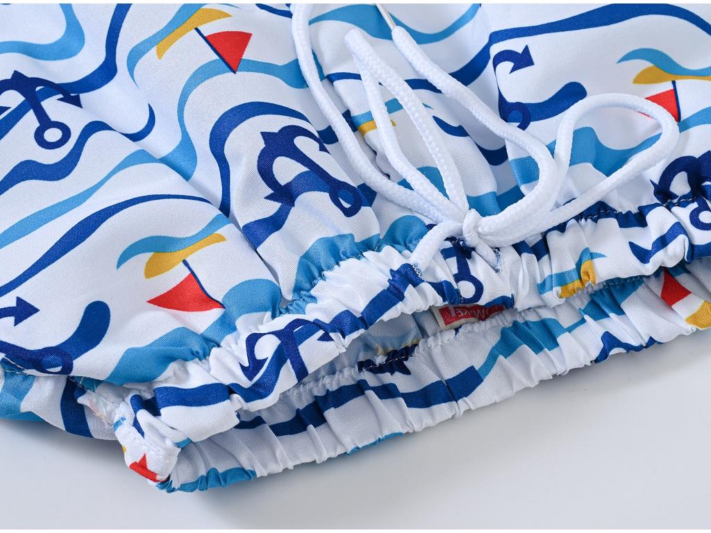 Летние детские шорты для плавания с мультяшным принтом - Пляжные и спортивные плавки с эластичным поясом