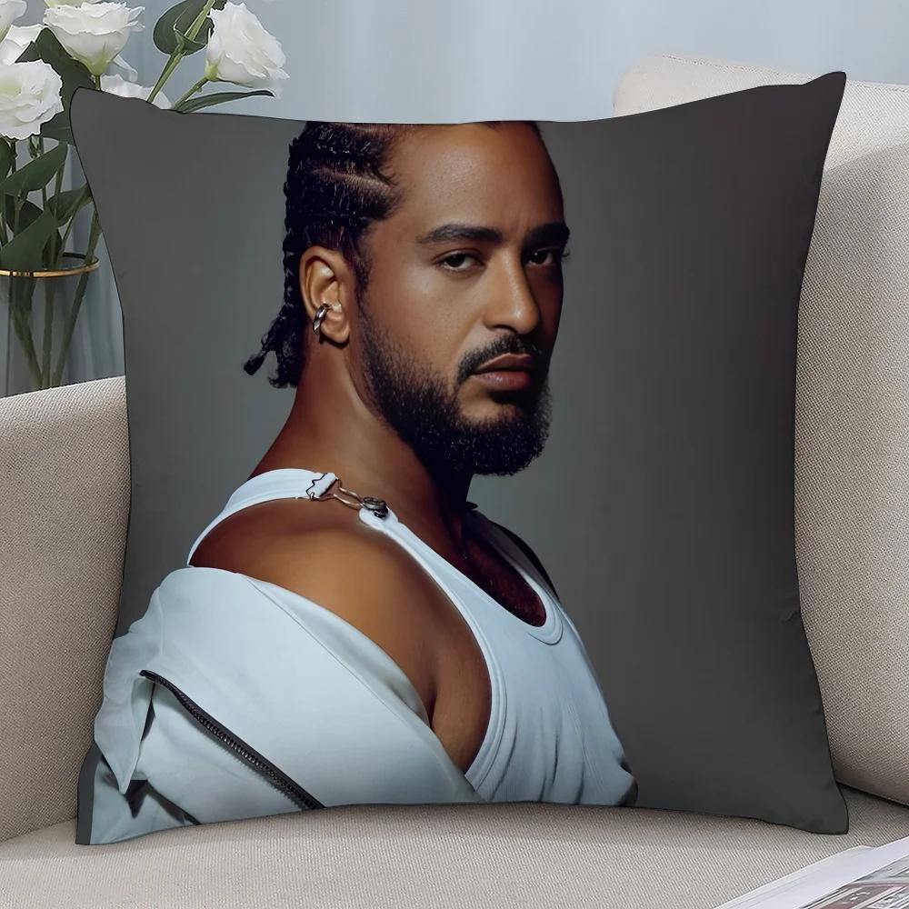 Singer S-Slimane France Pillow Case D Print Polyester Fiber _ Home Sofa Throw Pillow Cover Decoration Festival Giftf,(1)