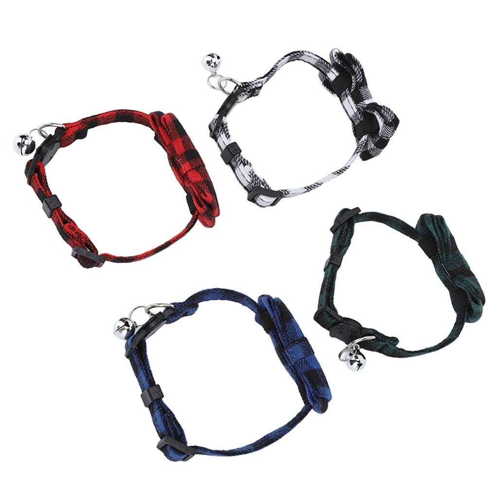 4 шт. Ошейник для питомца в клетку, съемный, удобная безопасная пряжка, милый уникальный галстук-бабочка для маленьких собак