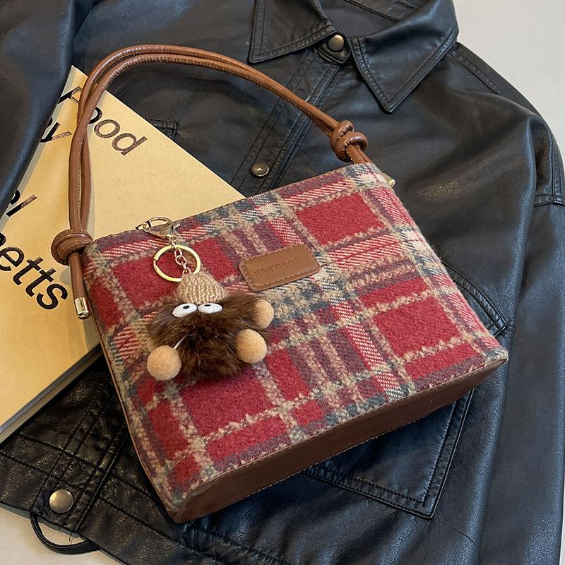 Популярные в этом году шерстяные плетеные сумки для женщин, модные модные сумки-тоут для женщин, сумки-ведра высокого класса Sense Niche