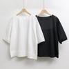 New Arrivals Open Run Women Round Neck Simple Semi Casual Short Sleeve Blouse