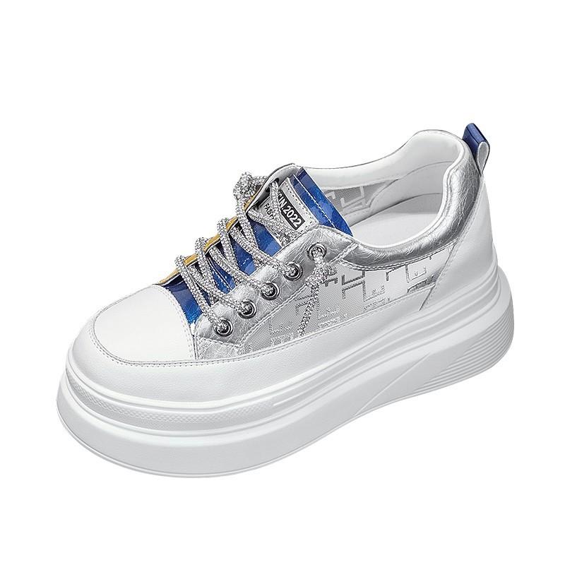 2024 Лето Новые Белые Туфли Сетчатые Удобные Повседневные Дышащие Женские Туфли На Платформе Женские