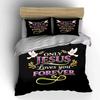 "Only Jesus Loves You Bedding" Bedding Duvet Cover Set Duvet Cover Pillowcases (1 * Duvet Cover 2 * Pillowcases, Without Duvet Insert)