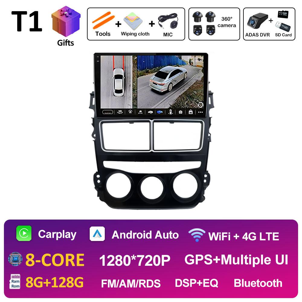 Беспроводной CarPlay Smart System для Toyota Vios Yaris 2018 2019 2020 Android Auto GPS Навигация QLED IPS Экран WIFI Авто Инструменты