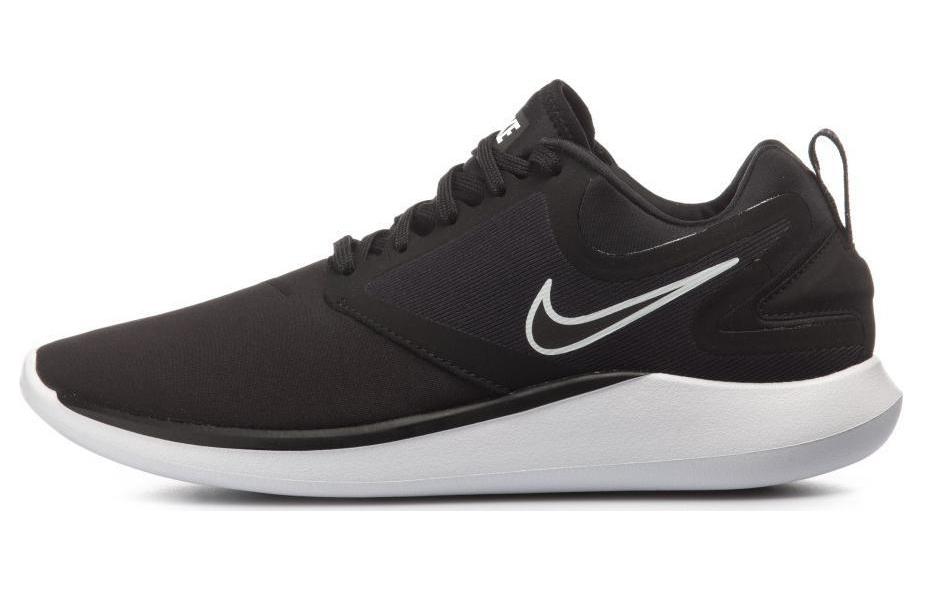 Nike Lunarsolo Амортизация Дышащая Амортизация Дышащие Низкие Кроссовки для Бега Мужские Черный Белый AA4079-001