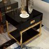White Black Modern Iron Golden Nightstand Coffee Sofa End Bedside Table Home Furniture Bedstand Cabinet Cupboard Bedroom