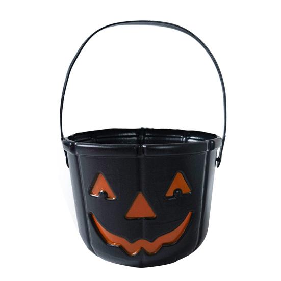 Halloween Candy Bucket Pumpkin Skull Bucket Trick or Treat Bucket with Handle for Kids Halloween Party Decoration