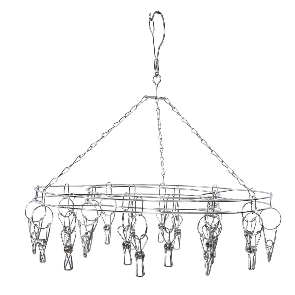 20 Clip Socks Rack Underwear Drying Hanger Stainless Steel Clothes Hanger Multifunctional Laundry