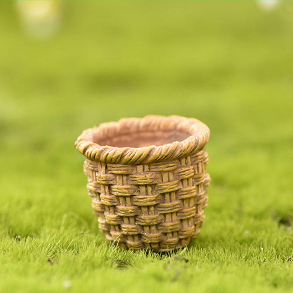 Орнамент из смолы Зайчик с корзинкой Мини-статуэтка животного Мультяшный дом-морковка Миниатюрная фигурка кролика