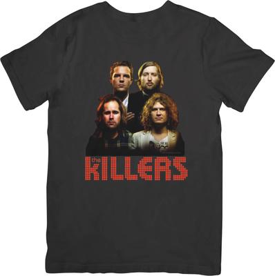The Killers Music Футболка унисекс приталенного кроя для мужчин и женщин из качественного хлопка, черная