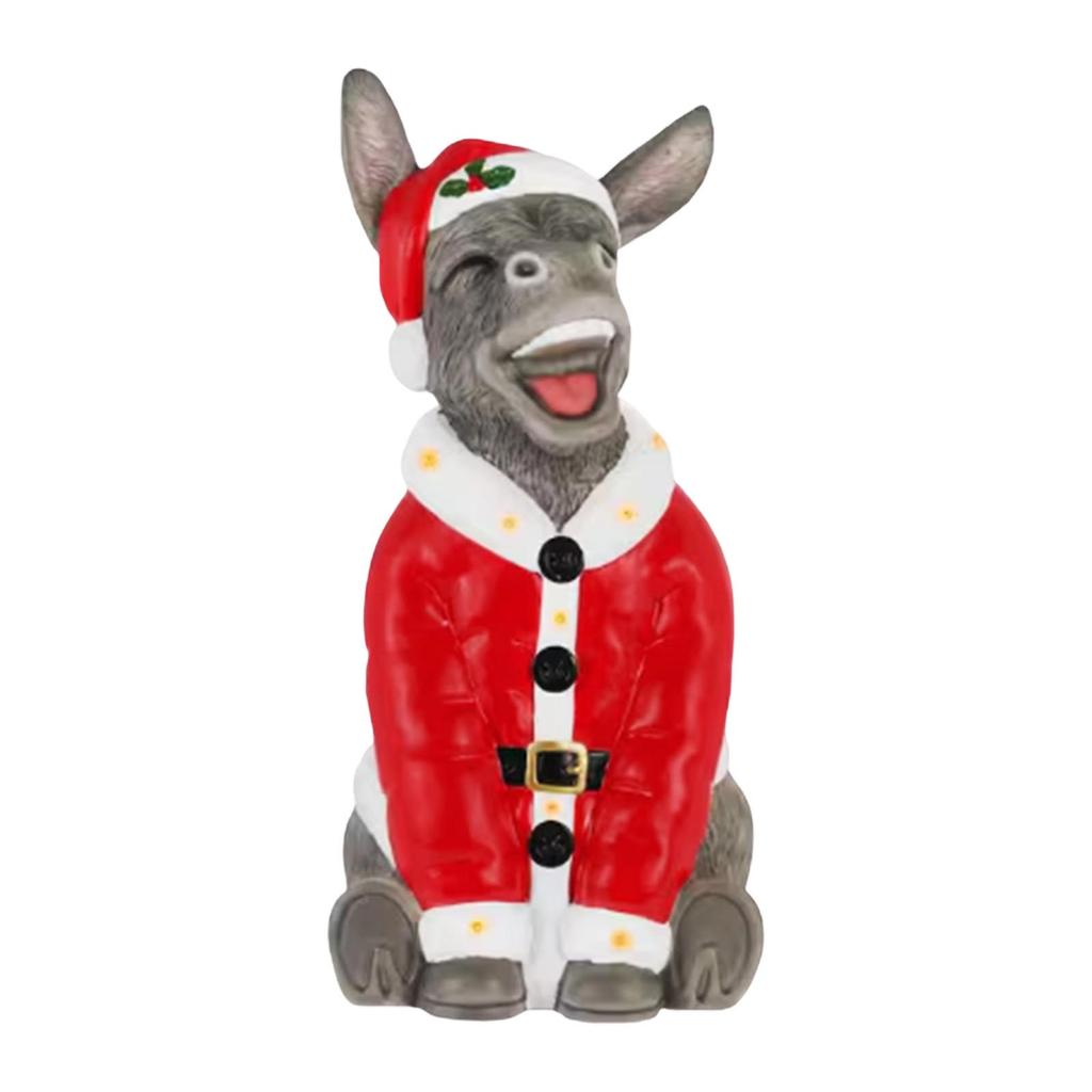 A Resin Christmas Donkey Figurine – The Perfect Choice For Festive Cheer.