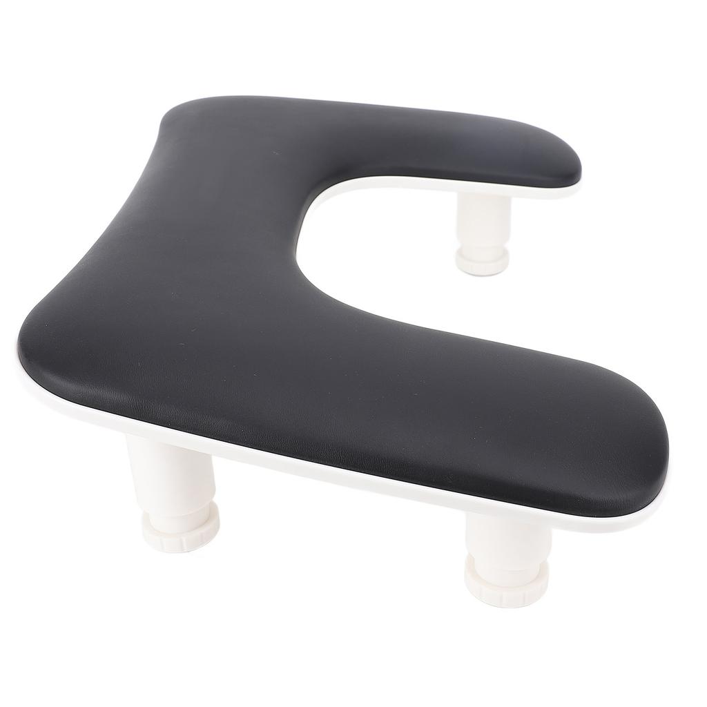U Shaped Manicure Hand Rest Height Adjustatle Nail Arm Rest Stand Hand Rest Pillow for Nail Salon Black