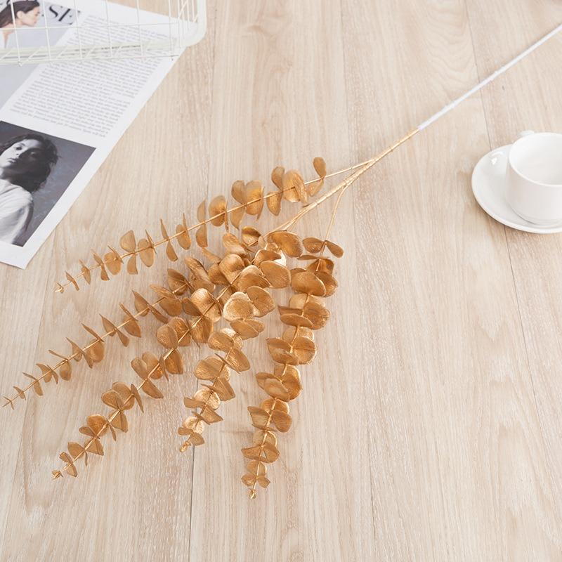 Золотой букет искусственных цветов Искусственное растение Украшение для дома, комнаты, Рождественское украшение, Новогодние подарки, Аксессуары