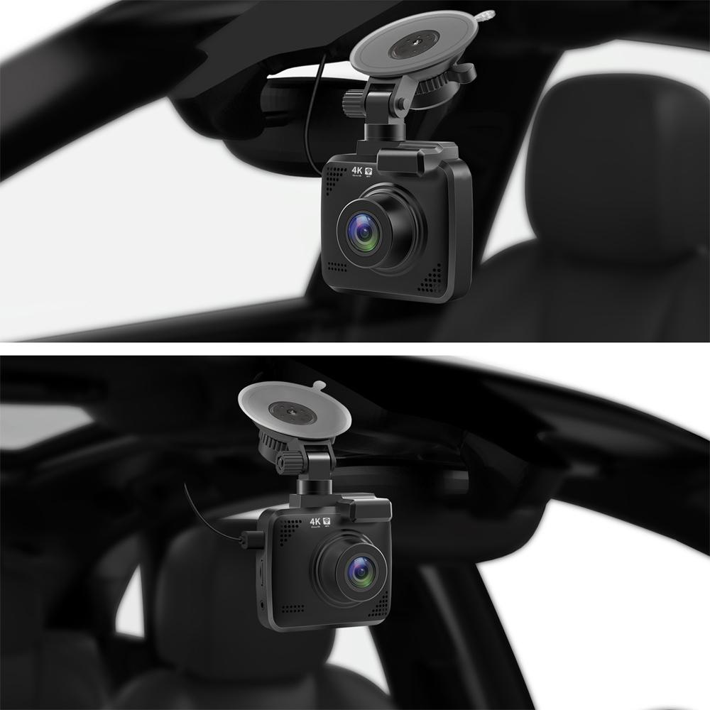 2 Inch Hidden Mini Dual Cam Front and Rear Inside Waterproof Reverse Dash Camera 2 Channel Wifi Gps Capacitor 4K Car Dashcam