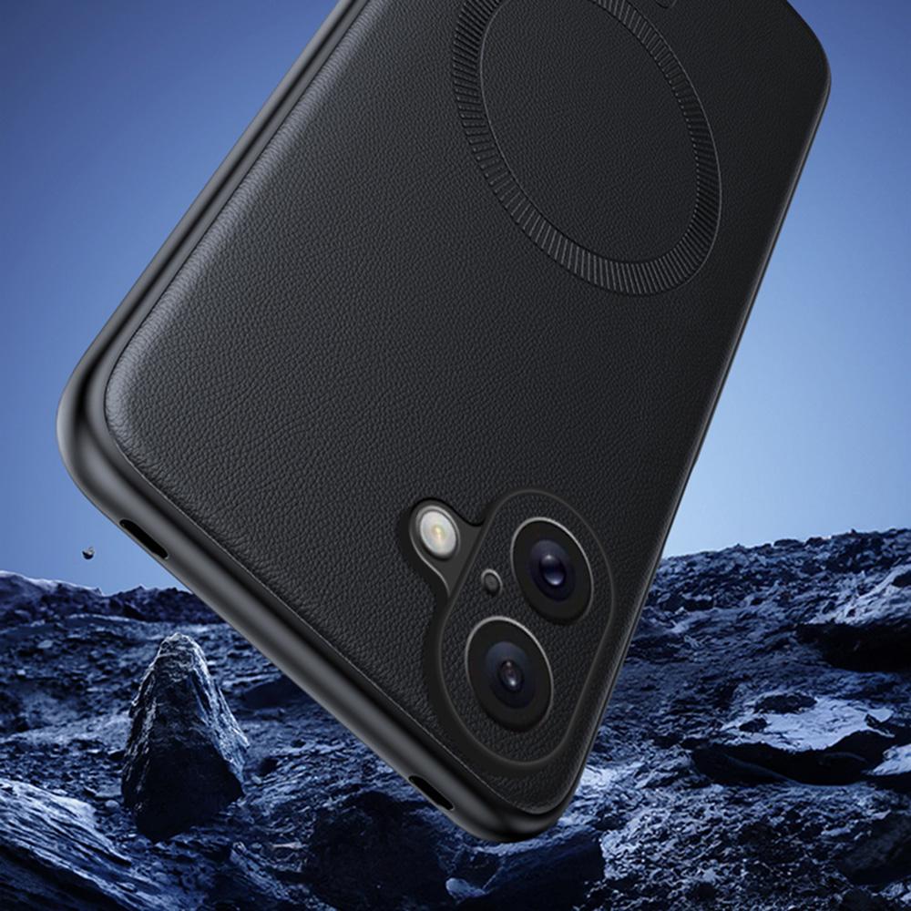 Для iPhone 16 Чехол Совместимый с MagSafe Кожаное покрытие ТПУ+ПК Чехол для телефона