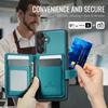 For Samsung Galaxy A35 5G Case JEEHOOD J09 RFID Blocking Card Holder Leather Back Phone Cover Magnetic Case