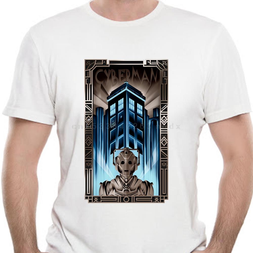 Men T-shirt Cyberman In Metropolis Summer Funny High Quality Printing Tee Shirts