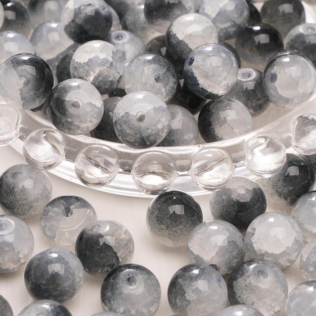 Браслет из стеклянных бусин «половина сахара» с пузырьками желе 8-10 мм - круглые свободные бусины для аксессуаров ручной работы