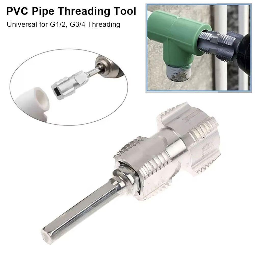 1Pcs Detachable PVC Pipe Threader Aluminium Thread Maker Tool  Electric Drill Accessory